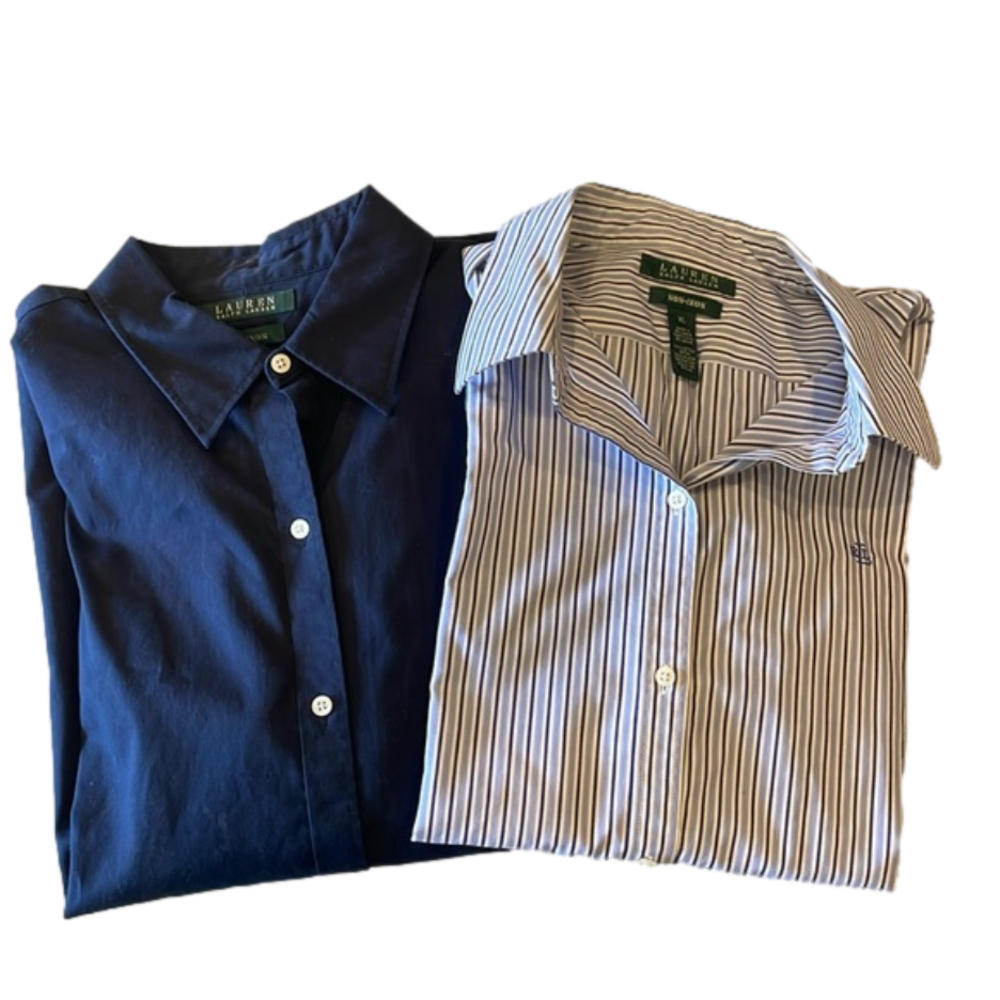 Lauren Ralph Lauren Womans XL Long Sleeve Shirt Bundle